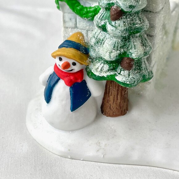 Department 56 Heritage Village North Pole Gate Christmas Snowman Tree 56.56324 - Picture 4 of 14